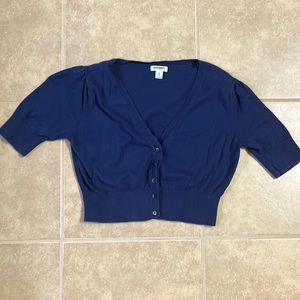 Navy Blue Cropped M Cardigan. Old Navy. Used, Good Condition.